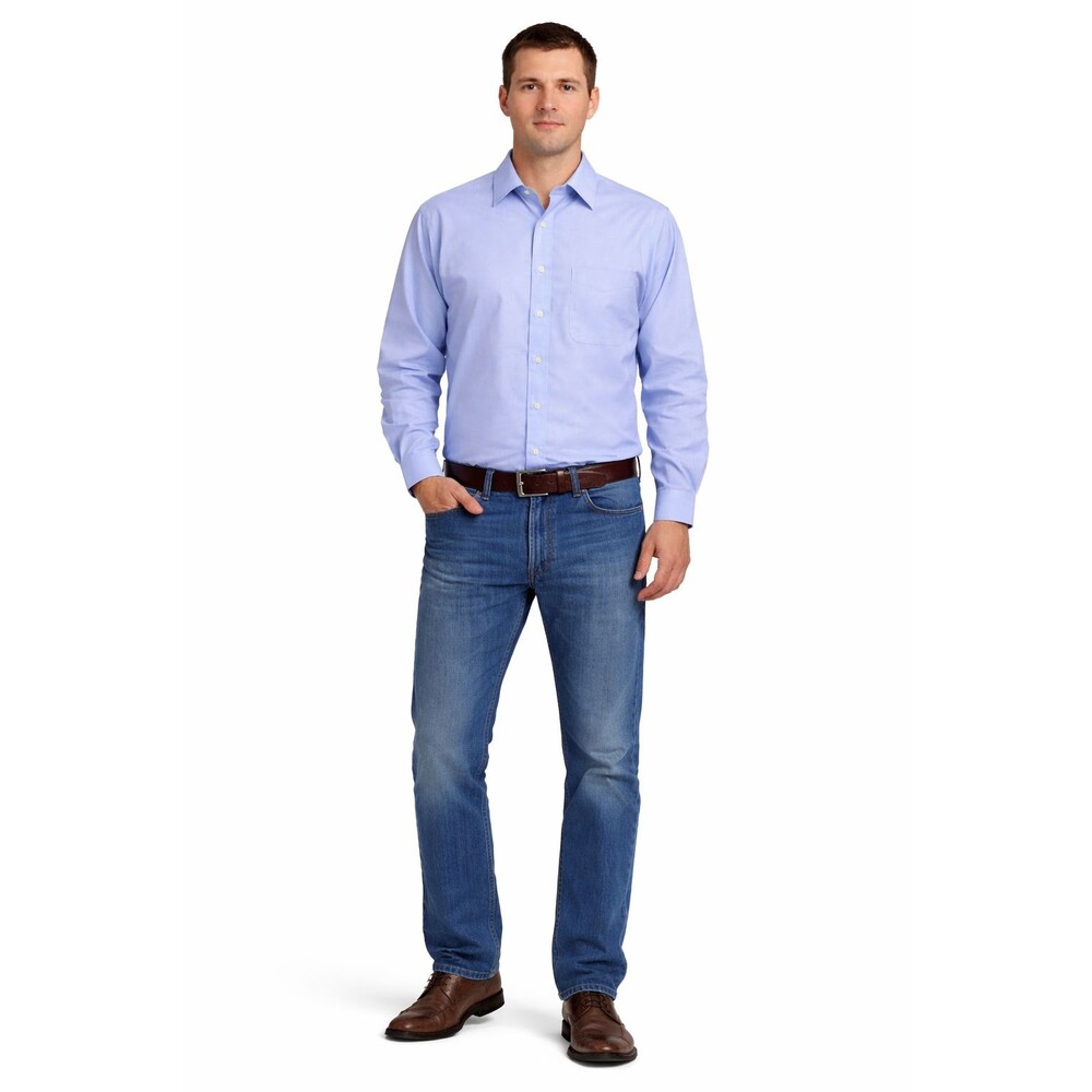 BROOKS BROTHERS 346 Blue Dress Shirt 16.5 Cotton Button Up Classic‎ Fit